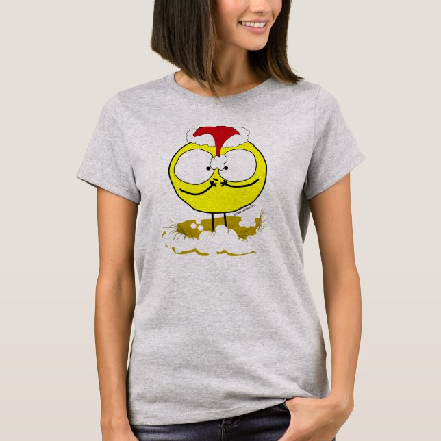 T-shirt "Fudsy Faces", Combat de boule de neige de Who Me, (Devant)
