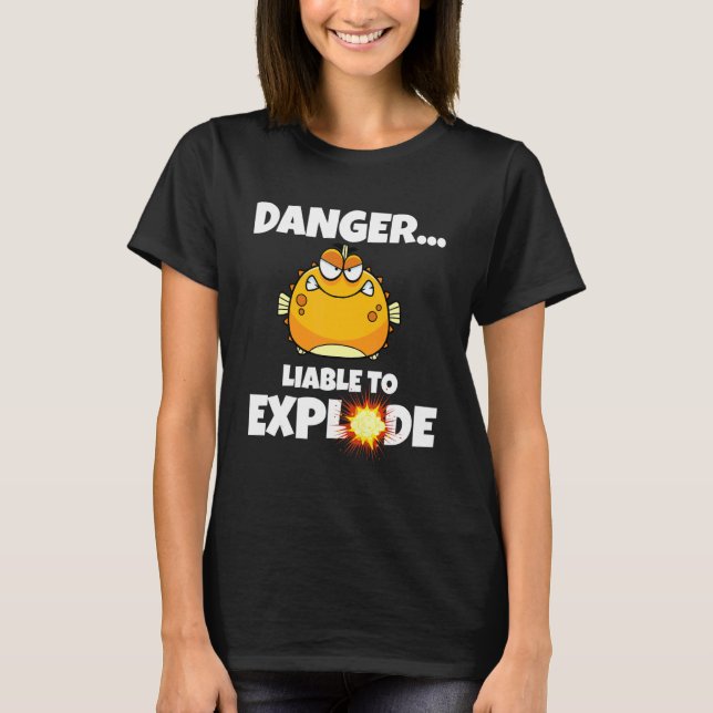 T-shirt Fugu  Danger de Explosion  Poisson-globe 1 (Devant)