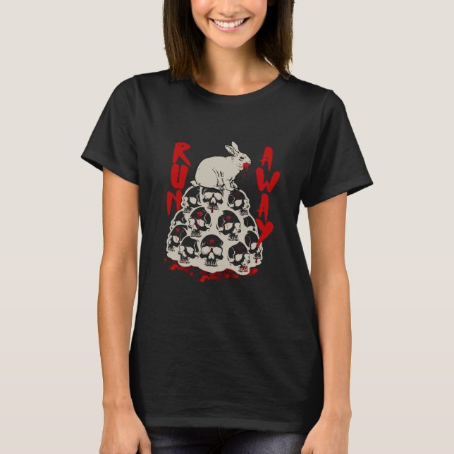 T-shirt Fuir Funny Conception d'Imaginaire médiéval (Devant)