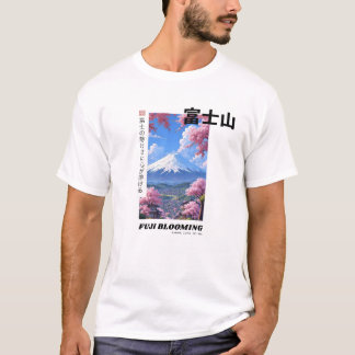 T-shirt Fuji en fleurs
