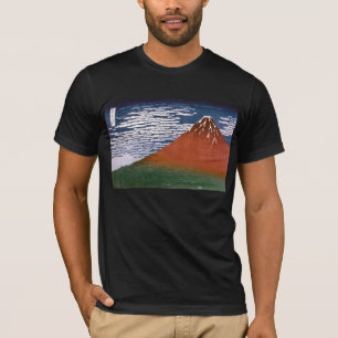 T-shirt Fuji rouge, volcan Aka Fujiyama Katsushika Hokusai