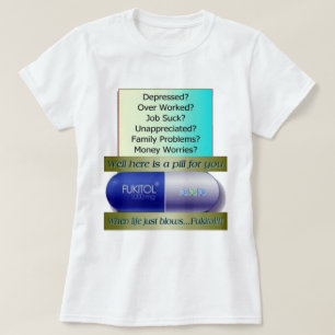 T-shirt Fukitol, le travail ne suce, au-dessus de