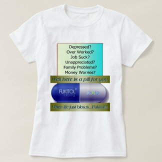 T-shirt Fukitol, le travail ne suce, au-dessus de