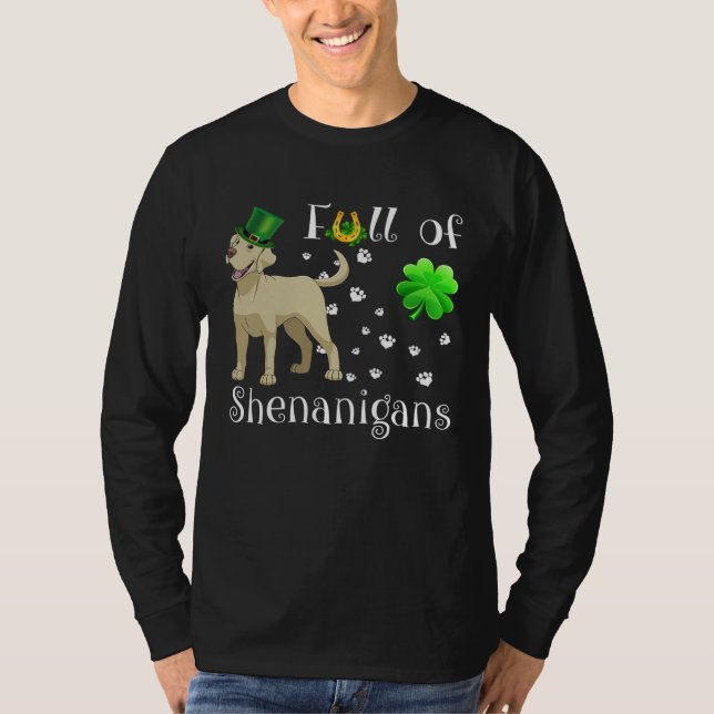 T-shirt Full Of Shenanigans labrador Dog Irish (Devant)