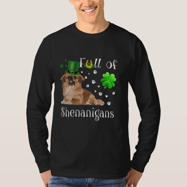T-shirt Full Of Shenanigans pekingese Dog Irish (Devant)