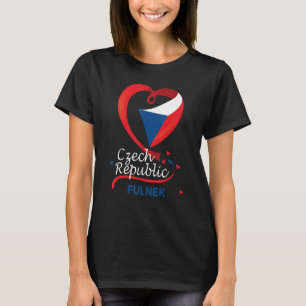 T-shirt Fulnek République Tchèque Drapeau Cardiaque Lion T