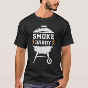 T-shirt Fumée amusante Papa Viande Fumer BBQ Grill Lover P