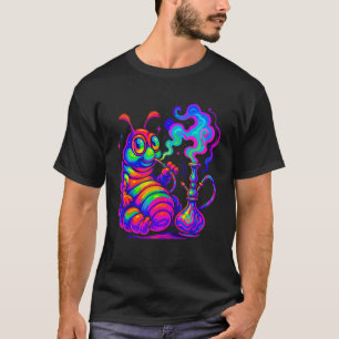 T-shirt Fumée de Narguilé Ver Vivant Vibrant Trip Psychede