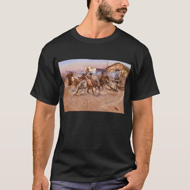 T-shirt Fumée d'un. 45, 1908 par Charles Marion Russell (Devant)