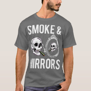 T-shirt Fumée et miroirs crâne drôle