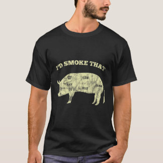 T-shirt Fumer BBQ étudiant culinaire