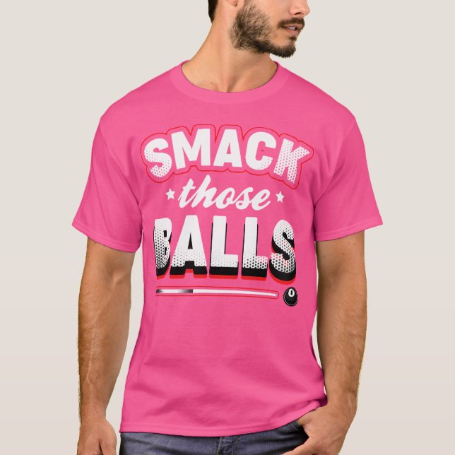 T-shirt Fumer Ces Balls Pool Joueur Billard (Devant)