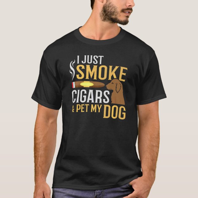 T-shirt Fumer Cigars Et Animaux de compagnie Mon chien Drô (Devant)