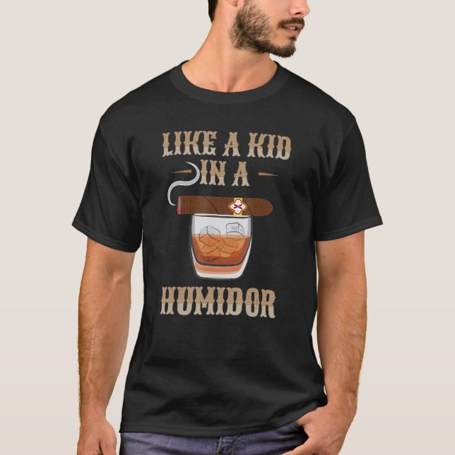T-shirt Fumer Cigars Humidor Design Cigar Aficionados Fume (Devant)