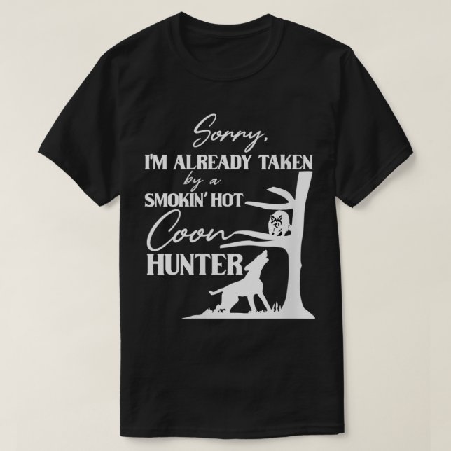 T-shirt Fumer Des Femmes Chasseurs De Coon Chaud Chasseur  (Design devant)