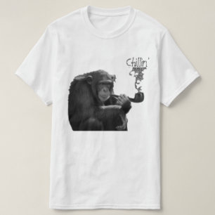 T-shirt Fumer drôle Macho Gorilla Humoristique singe