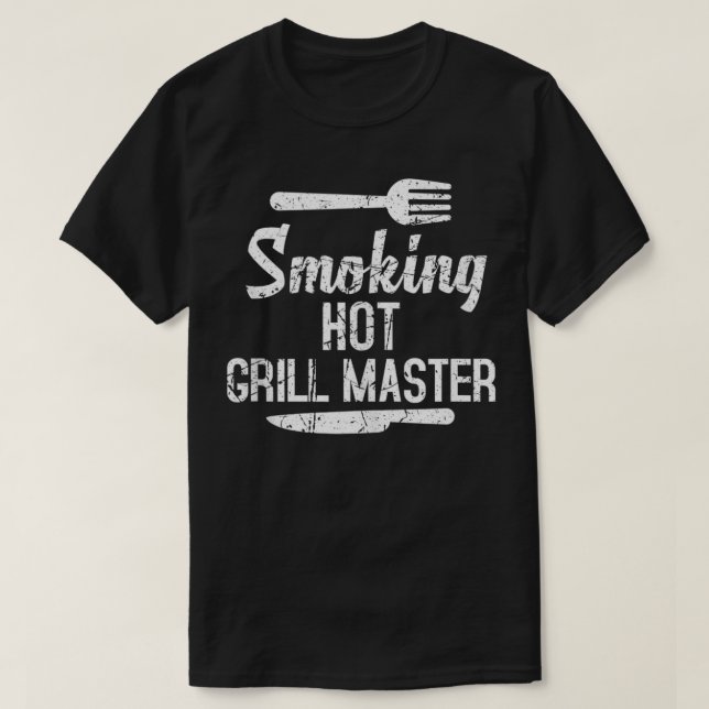 T-shirt Fumer Grillation Fumer Grill Chaud Master BBQ Vian (Design devant)