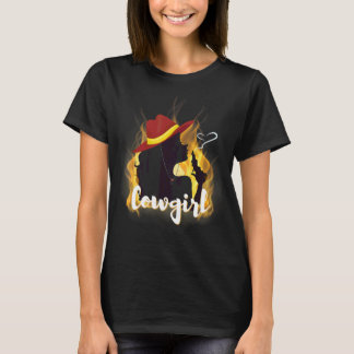 T-shirt Fumer Hot Cowgirl