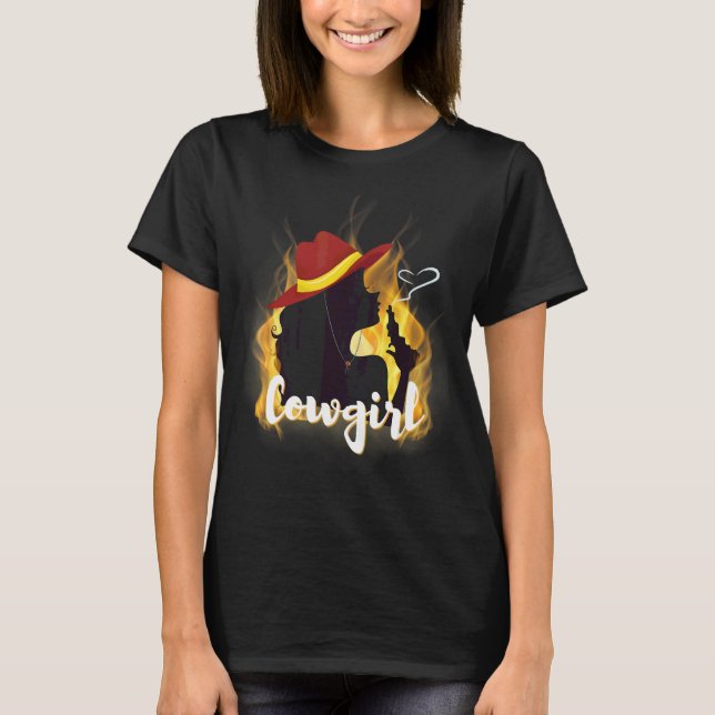 T-shirt Fumer Hot Cowgirl (Devant)