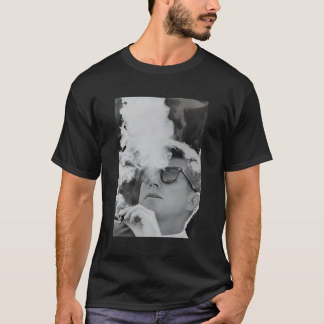 T-shirt Fumer Jfk Avec Shades John F Kennedy Président (Devant)
