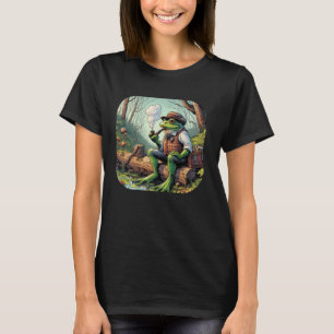 T-shirt Fumer la grenouille sur le rond Cottagecore Aesth