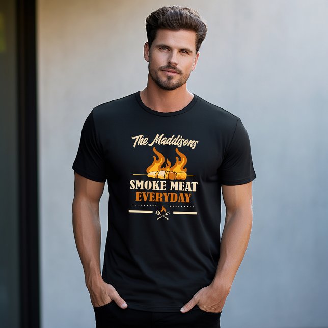 T-shirt Fumer la viande tous les jours Personnalisé (Créateur téléchargé)