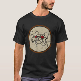 T-shirt Fumer le chien mauvaises herbes Rétro Cool drôle