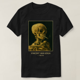 T-shirt Fumer le crâne vintage - Unique Van Gogh inspiré