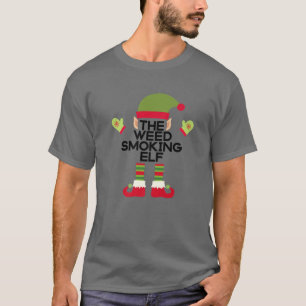 T-shirt Fumer les mauvaises herbes elf drôle Edibles fête