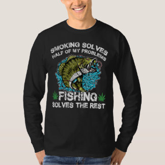 T-shirt Fumer Résoudre La Moitié De Mes Problèmes Pêcher R