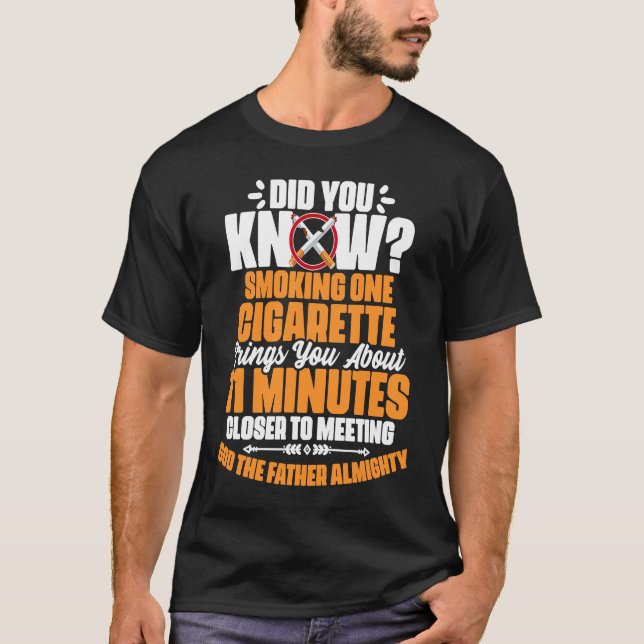 T-shirt Fumer une cigarette drôle Anti-cigarettes anti S (Devant)