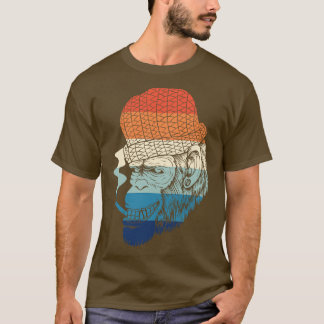 T-shirt Fumer vintage de singe