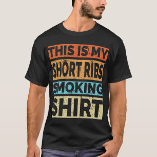 T-shirt Fumeur barbecue Voici Mes côtes courtes Fumer Vin 