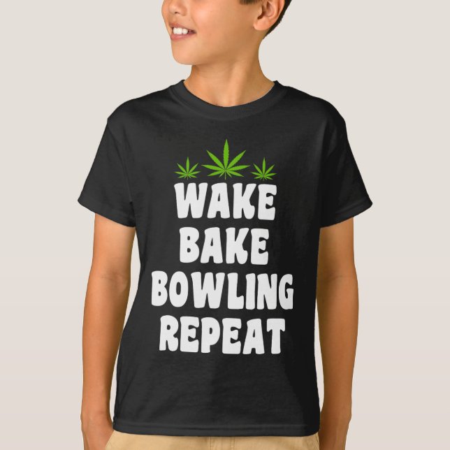 T-shirt Fumeur de bowling et de weed  (Devant)
