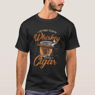 T-shirt Fumeur de cigare cigare Whisky