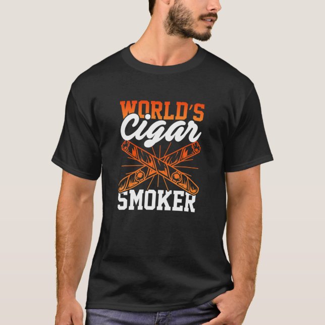 T-shirt Fumeur de cigares Cigarette Fumer tabac Fumée Ciga (Devant)