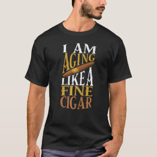 T-shirt Fumeur de cigares Je vieillis comme un bon cigare