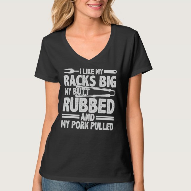T-shirt Fumeur de viande de porc grillant amusant Fumeur d (Devant)