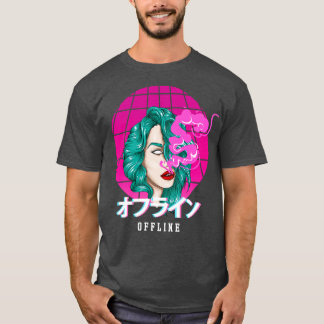 T-shirt Fumeur hors ligne fille japonaise esthétique