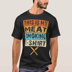 T-shirt Fumeur vintage BBQ Ceci Est Mon Cadeau Fumeur De V