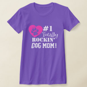 T-shirt Fun #1 Totalement Rockin Chien Maman (violet) T-sh