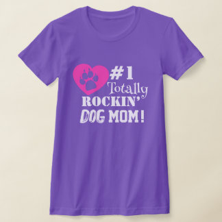 T-shirt Fun #1 Totalement Rockin Chien Maman (violet) T-sh