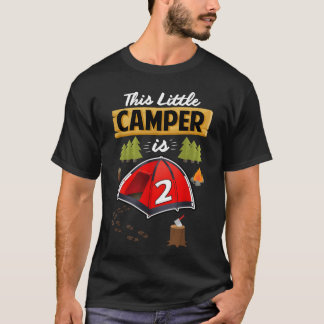 T-shirt Fun 2nd Camping Birthday Camp Lover For Boys Girls
