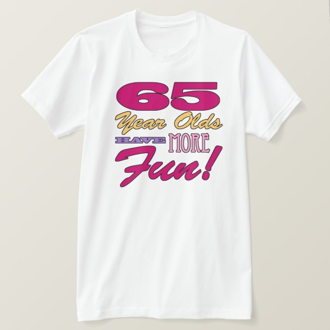 T-shirt Fun 65e anniversaire (Design devant)