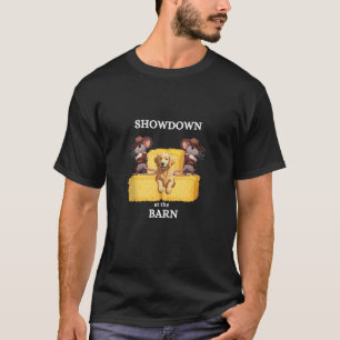 T-shirt Fun Barn Hunt design avec Golden Retriever dog T