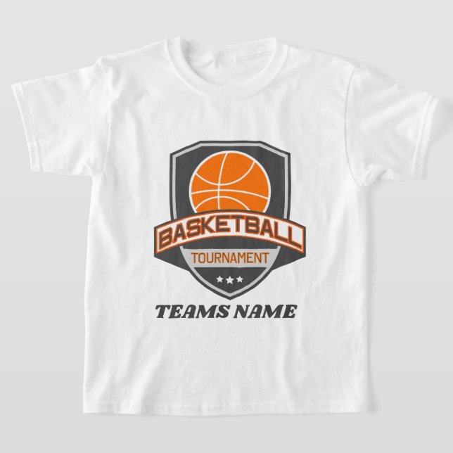 T-shirt Fun Basketball Tournoi ajouter nom (Poser)