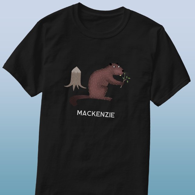 T-shirt Fun Beaver Nom Personnalisé (Fun personalized custom name beaver t-shirt for animal lovers)