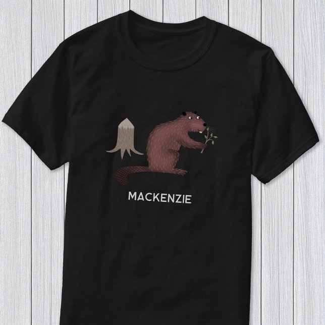 T-shirt Fun Beaver Nom personnalisé (Fun personalized custom name beaver t-shirt for animal lovers)
