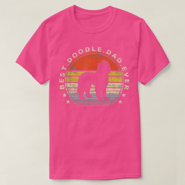 T-shirt Fun Best Doodle Papa - Propriétaire Amoureux des c (Design devant)