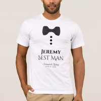 Fun Best Man Black Cravate Faux Tuxedo Mariage